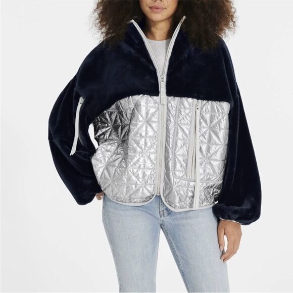 UGG Marlene Quilted Jacket Metallic Women Size M - Picture 1 of 12